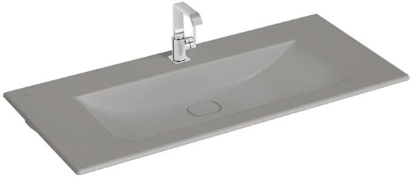 Vitra 7540B076-0001 Metropole Etajerli Lavabo 120 cm Mat Taş Gri.